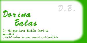 dorina balas business card