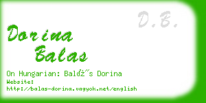 dorina balas business card